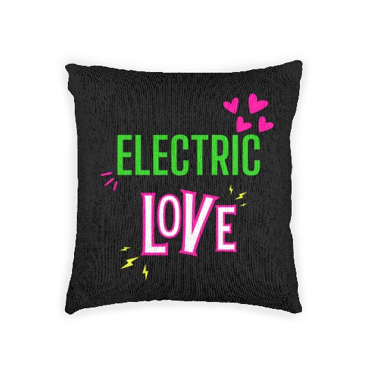Electric Love in Neon Colors: Romance and Fun! Woven Pillows