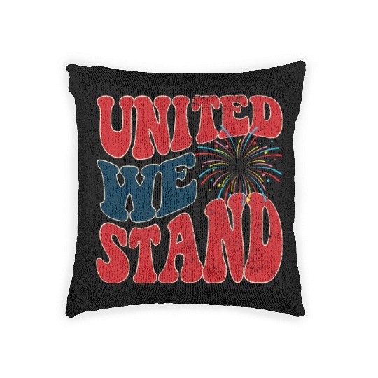United We Stand 2 - USA Independence 4th of July Woven Pillows