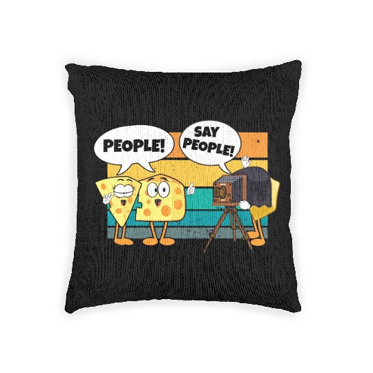 Photography Lover Cheese Say People Funny Woven Pillows