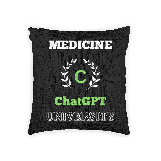 Medicine ChatGPT University Woven Pillows