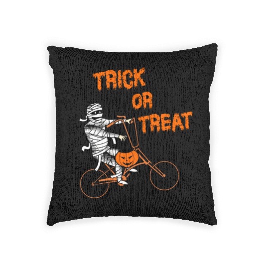 Trick Or Treat Mummy Woven Pillows