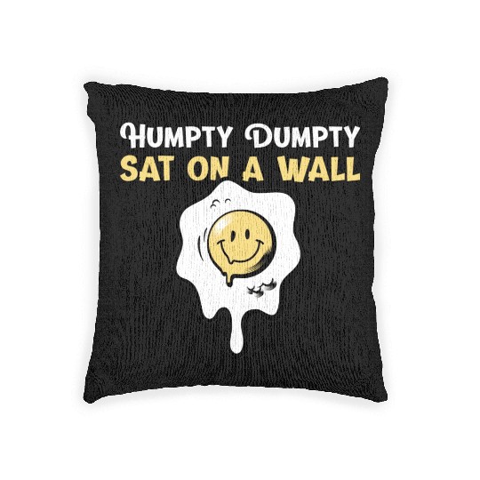 Humpty Dumpty Nursery Rhymes For Funny People Woven Pillows