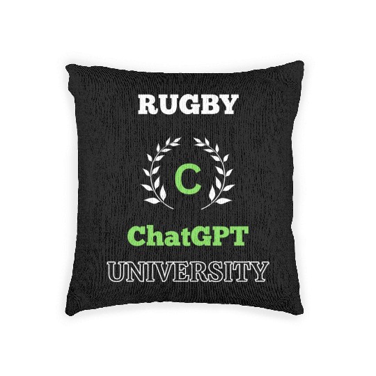 Rugby ChatGPT University Woven Pillows