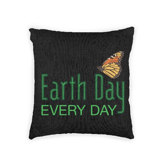 Earth Day Butterfly Woven Pillows