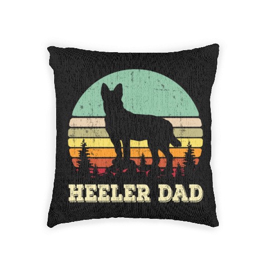 Australian Cattle Dog Red Blue Pet Heeler Dad Cute Woven Pillows
