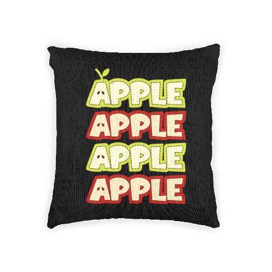 Apple Repeat Apple Picking Farmer Woven Pillows