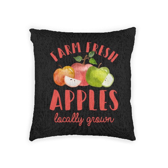 Apple Picking Farm Fresh Apples Farmer For Kids Woven Pillows