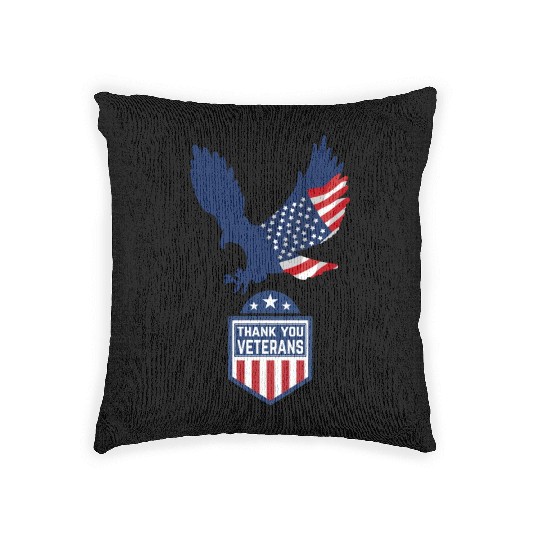 Happy Memorial Day Thank you Veterans American Woven Pillows