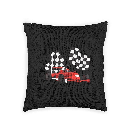 Race Car Matching Family Pit Crew Birthday Party Woven Pillows