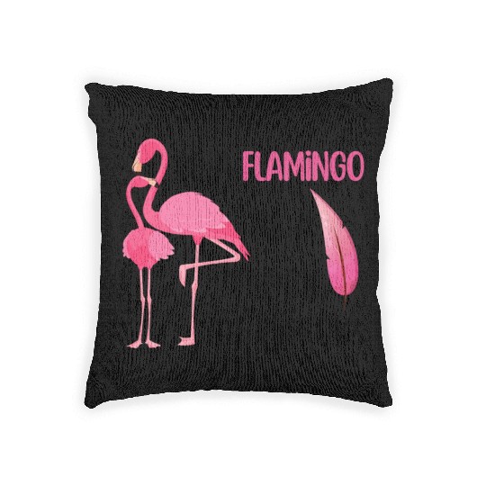 Be a flamingo in a flock of pigeons Woven Pillows