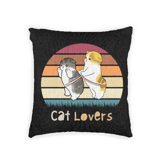 Cat Lovers Cute Gifts For Animal Lovers Woven Pillows
