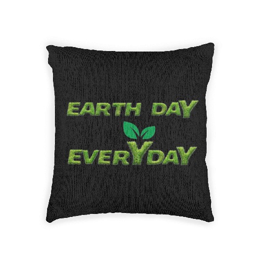 Earth day everyday Woven Pillows