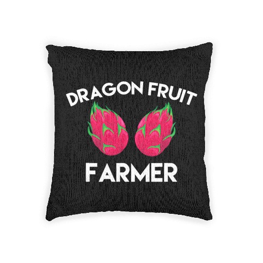 Dragon Fruit Farmer Outfit Love Tropical Food Woven Pillows