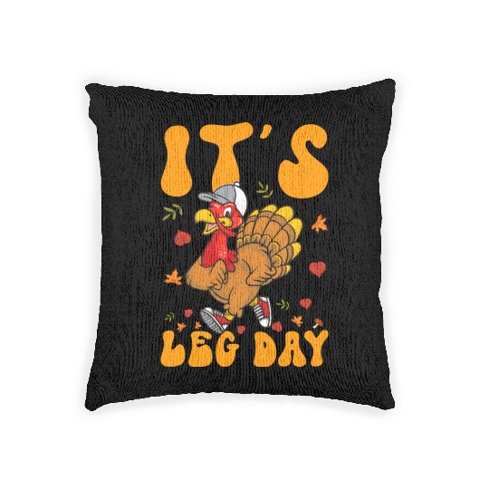 Thanksgiving Turkey Trot Squad Running Woven Pillows