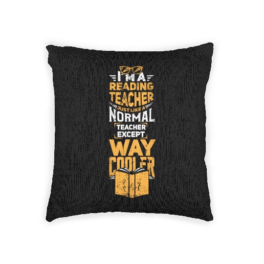 Cool Reading Teacher Woven Pillows