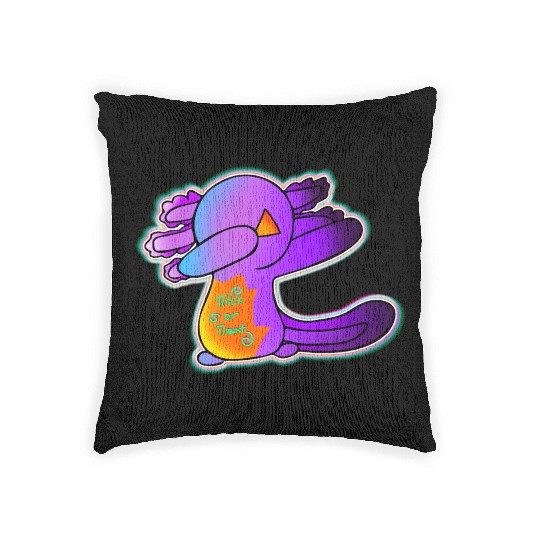 Jack O Lantern Axolotl Halloween Trick Or Treat 1 Woven Pillows