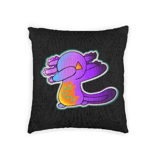 Jack O Lantern Axolotl Halloween Trick Or Treat 1 Woven Pillows