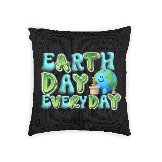 Earth day everyday Woven Pillows