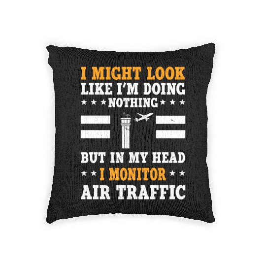 Funny Air Traffic Controller Humor Aviation Safety Woven Pillows