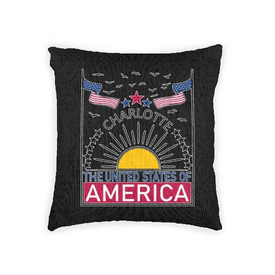 Welcome to Charlotte, Welcome to North Carolina Woven Pillows
