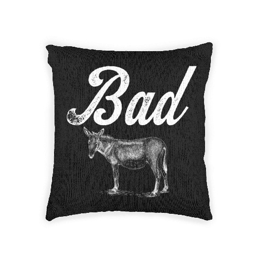 Funny Bad Ass Donkey Badass Woven Pillows