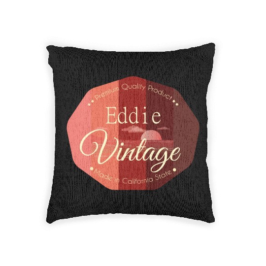 Eddie First Name Vintage Woven Pillows