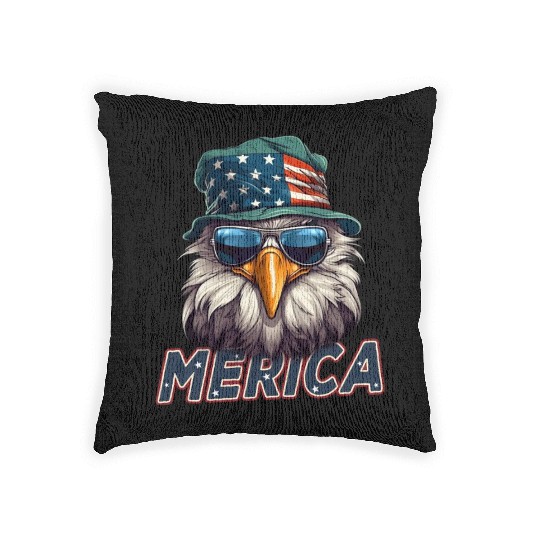 Proud American Independence Day Freedom Woven Pillows