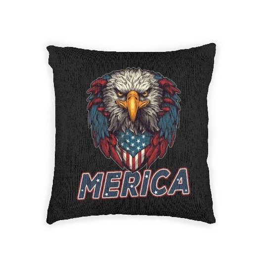 Proud American Independence Day Freedom Woven Pillows