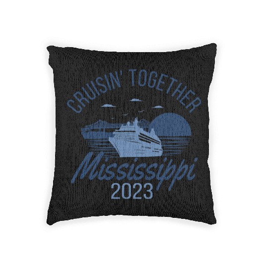 Mississippi River Cruise Woven Pillows