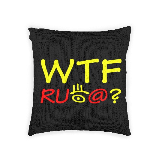 WTF are you looking at? Woven Pillows
