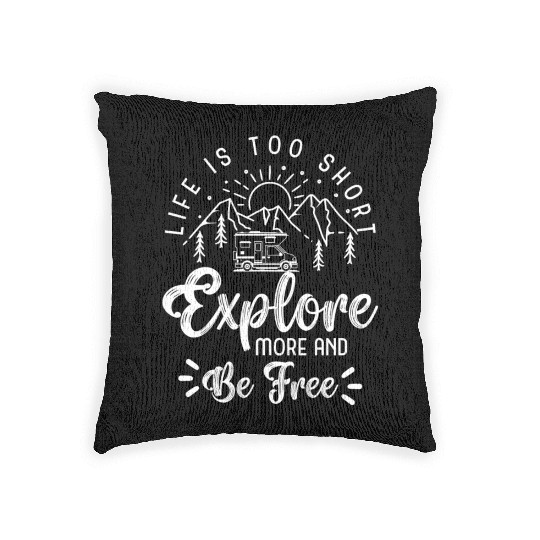 Vacation Travel Summer Mountains Woven Pillows