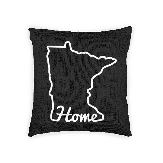 Minnesota Home Mn State Map Minnesotan Woven Pillows
