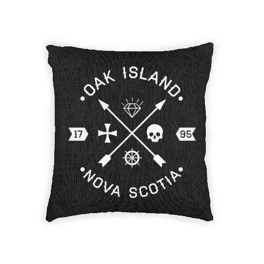 Oak Island Knights Templar Skull Arrows Woven Pillows