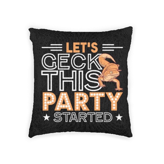 Gecko Gifts Reptile Lover Keeper Woven Pillows