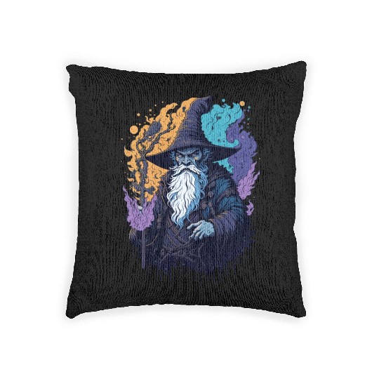 black wizard Woven Pillows
