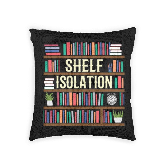 Funny Librarian Shelf Isolation Library Teacher Woven Pillows