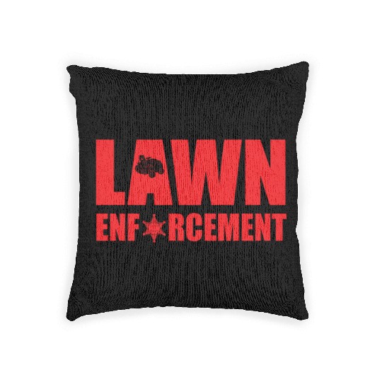 Funny Lawn Enforcement Outfit Grass Cutting Woven Pillows
