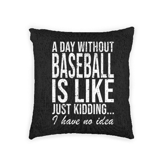 Baseball Pitcher Catcher Saying Gift Woven Pillows