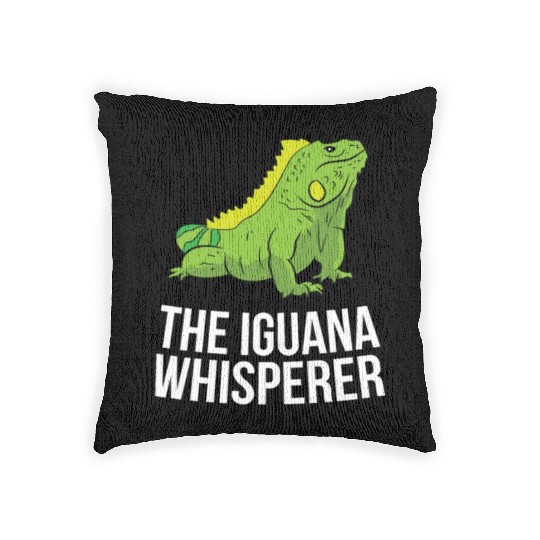 The Iguana Whisperer Gecko Lizard Lover Woven Pillows