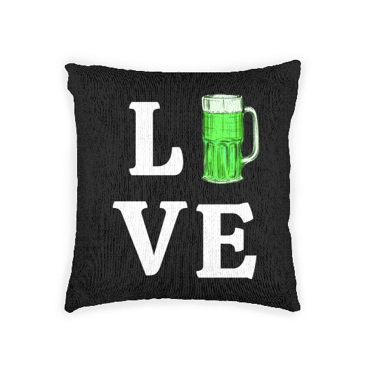 Love Green Beer Woven Pillows