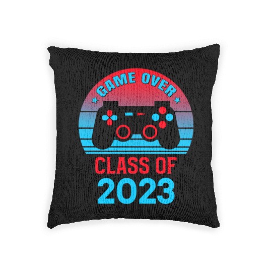 2023 Graduation Gift Game Over Class of 2023 Woven Pillows