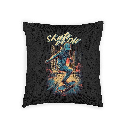 Skateboarder Skateboard Skate Skater Woven Pillows