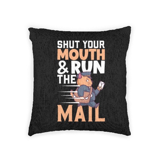 Postal Worker Mail Lady Mail Carrier Postal Woven Pillows