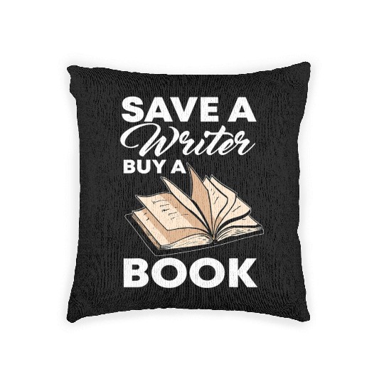 Save A Writer Author Novelist Wordsmith Nove Woven Pillows