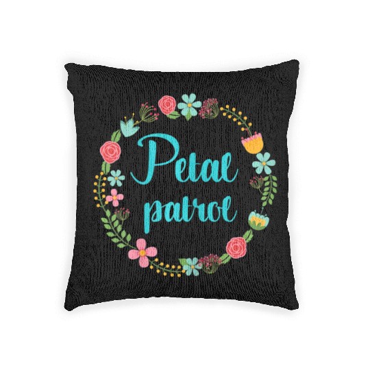 Petal Patrol Flower Girl Kids Toddler Youth Woven Pillows