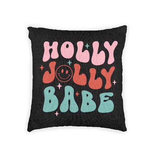 Holly Jolly Babe Woven Pillows