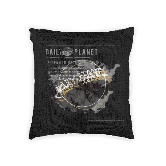 Daily Planet Circle Poster Woven Pillows