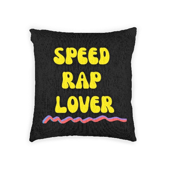 speed rap lover Woven Pillows