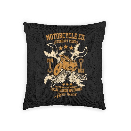 Local heroes speedway funny Woven Pillows