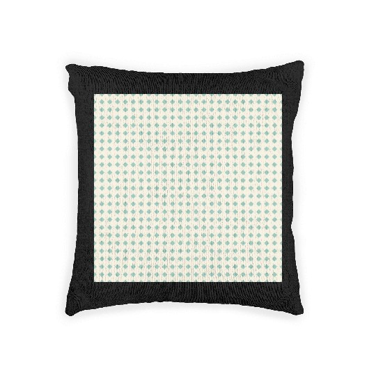 Teal Squares Pattern Woven Pillows